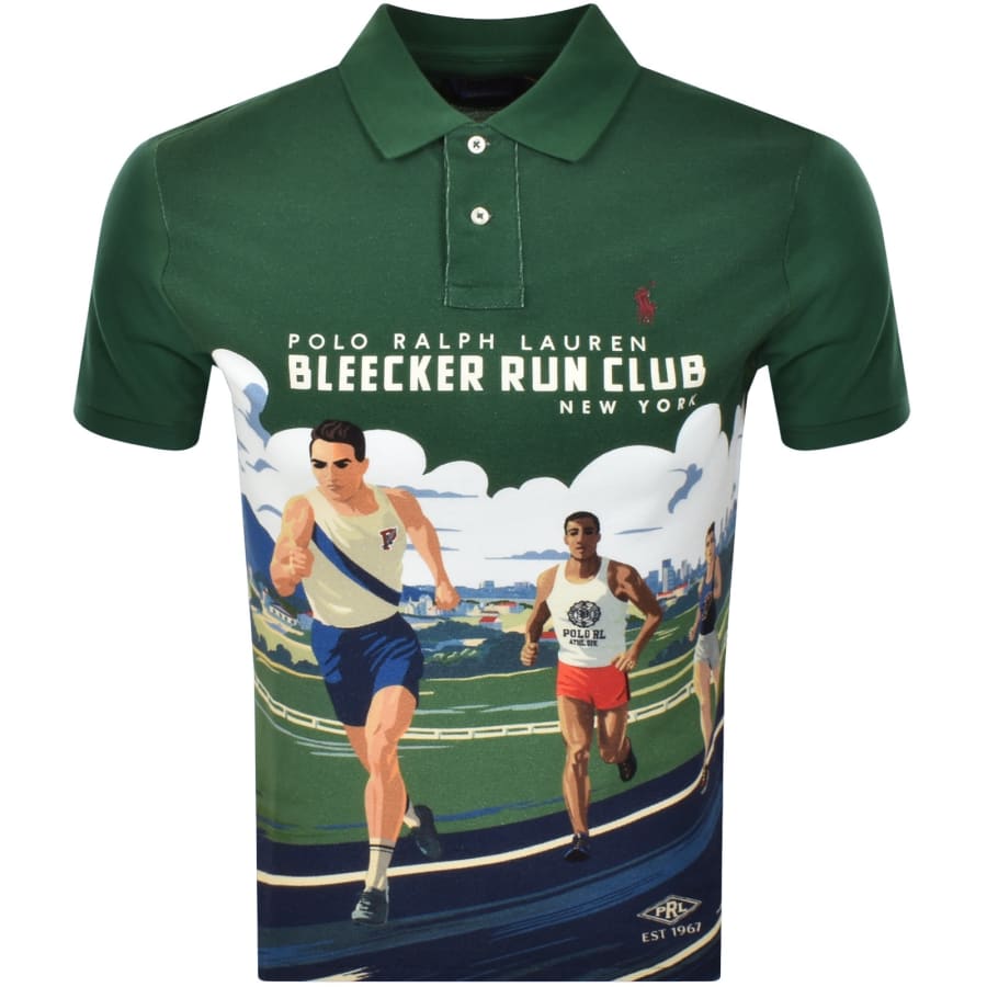 Ralph Lauren Custom Slim Fit Polo T Shirt Green | Mainline Menswear us
